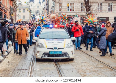 Lviv, Ukraine - January 8, 2019: Celebration Of  Orthodox Christmas In Lviv. Festival 