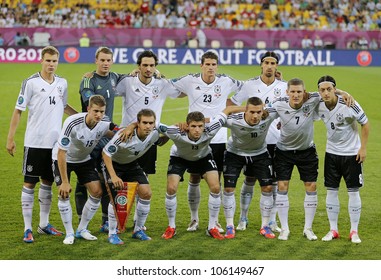 LVIV, UKRAINE - JUNE 17: Germany National Football Team Pose For A Group Photo Before UEFA EURO 2012 Game Against Denmark On June 17, 2012 In Lviv, Ukraine