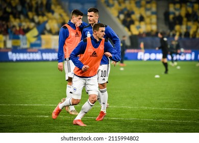 LVIV, UKRAINE - October 12, 2021:  Amer Gojak Player During 2022 FIFA World Cup Qualification Match Between National Team Of Ukraine And Bosnia And Herzegovina, Ukraine