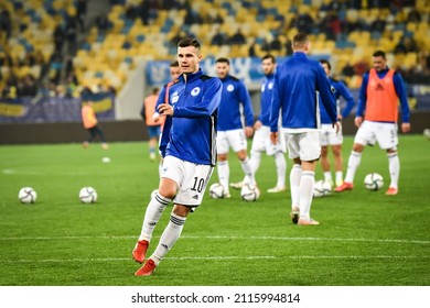 LVIV, UKRAINE - October 12, 2021: Amer Gojak Player During 2022 FIFA World Cup Qualification Match Between National Team Of Ukraine And Bosnia And Herzegovina, Ukraine