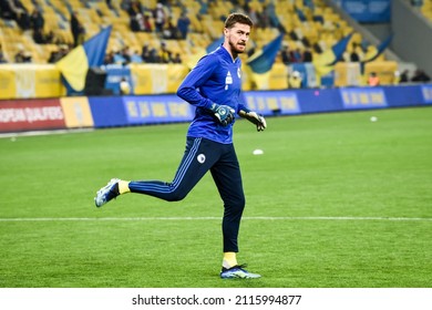 LVIV, UKRAINE - October 12, 2021: Nikola Vasilj Player During 2022 FIFA World Cup Qualification Match Between Team Of Ukraine And Bosnia And Herzegovina, Ukraine