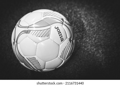 LVIV, UKRAINE - October 12, 2021: Football Ball Close Up During 2022 FIFA World Cup Qualification Match Between Team Of Ukraine And Bosnia And Herzegovina, Ukraine