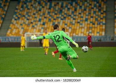 Lviv, Ukraine - September 03, 2020: Andriy Pyatov During The Football Match Of UEFA League Nations Ukraine Vs Switzerland 
