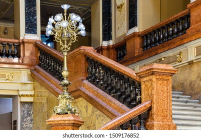 Lviv, Ukraine - September 18, 2019:   Lviv Opera House Interior