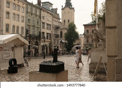 Lviv. Ukraine-06.14.2019: Protest Against Andriy Sadovyi Mayor Of Lviv.