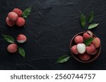 Lychee, concept of fresh and ripe exotic food