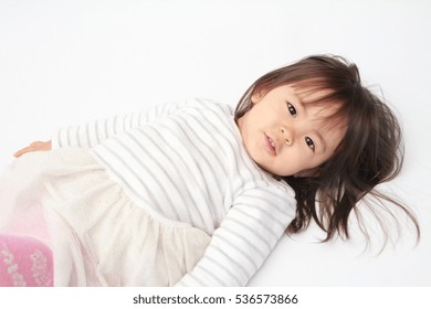 Lying Japanese Girl (2 Years Old)