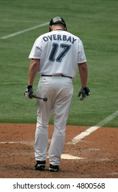 Lyle Overbay, First Base, Toronto Blue Jays August 22, 2007 Vs. Oakland Athletics