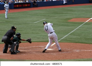 Lyle Overbay, First Base, Toronto Blue Jays August 22, 2007 Vs. Oakland Athletics