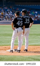 Lyle Overbay Standing At First Base