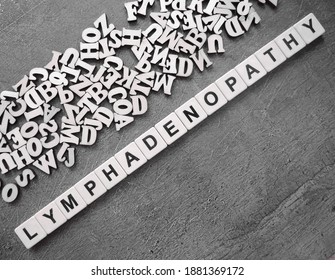 Lymphadenopathy, Word Cube With Background.