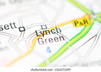 Lynch Green on a geographical map of UK