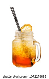 Lynchburg Lemonade. Alcohol cocktail isolated on white background