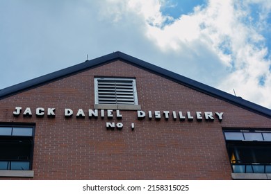 Lynchburg, Tennessee, United States - June 2020:  Jack Daniel's Distillery Building