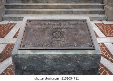 Lynchburg, Virginia - April 21, 2022: Spanish American War Memorial at Monument Terrace.
