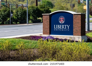 Lynchburg, Virginia - April 22, 2022: Liberty University is a private Evangelical university founded by Jerry Falwell Sr. and Elmer L. Towns in 1971.