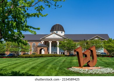 Lynchburg, Virginia - April 22, 2022: Liberty University Hancock Welcome Center.