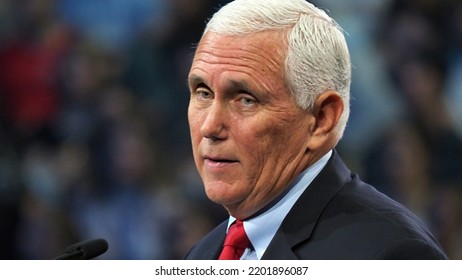 Lynchburg, Virginia USA - September 14, 2022: Former Vice President Mike Pence Speaking At Liberty University In Lynchburg, Virginia.