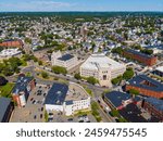 Lynn City Hall aerial view at 3 City Hall Square in historic downtown Lynn, Massachusetts MA, USA.