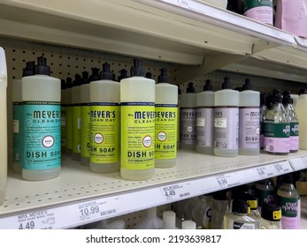 Lynnwood, WA USA - Circa August 2022: Selective Focus On Mrs. Meyers Cleaning Products For Sale Inside A Target Retail Store.