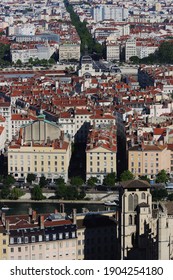 Lyon City Seen From High Point Of View Urban Density