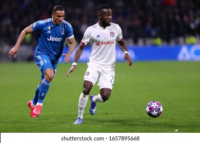 Lyon, France. 26th February 2020. Uefa Champions League 2019-20. Olympique Lyonnais Vs Juventus Fc. Maxwel Cornet  Of Olympique Lyonnais .