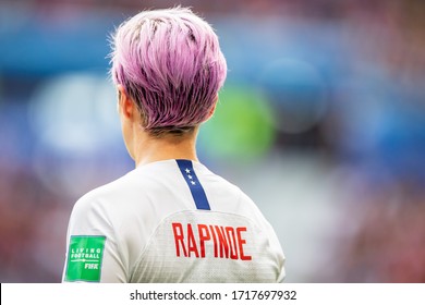 LYON, FRANCE - 7 JULY, 2019: Megan Rapinoe Of USA Seen During The 2019 FIFA Women's World Cup Final Match Between USA And Netherlands.