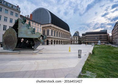 Lyon, France, April 13, 2020.Total Lockdown In The City Of Lyon Due To The Global Covid-19 Pandemic