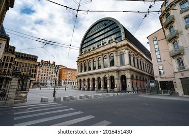 Lyon, France, April 13, 2020.Total Lockdown In The City Of Lyon Due To The Global Covid-19 Pandemic