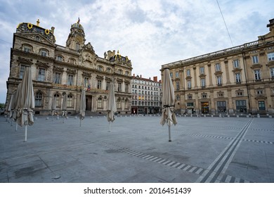 Lyon, France, April 13, 2020.Total Lockdown In The City Of Lyon Due To The Global Covid-19 Pandemic