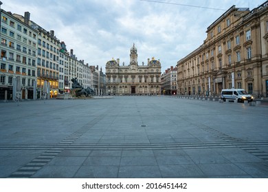 Lyon, France, April 13, 2020.Total Lockdown In The City Of Lyon Due To The Global Covid-19 Pandemic