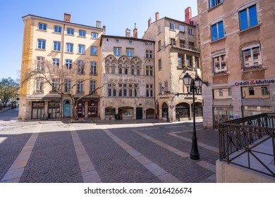 Lyon, France, April 4, 2020.Total Lockdown In The City Of Lyon Due To The Global Covid-19 Pandemic