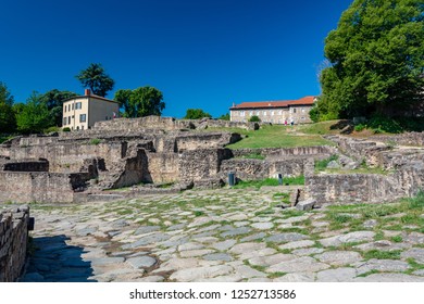 Lyon, France - July 19, 2018: The Ancient Theatre Of Fourvière Is A Roman Theatre Built On The Hill Of Fourviere, In The Center Of The Roman City.