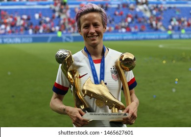 Lyon, Rhone, France On July 7, 2019. FIFA Women's World Cup France 2019 - Final USA Vs NED. Victory For Team USA, Megan Rapinoe (USA)