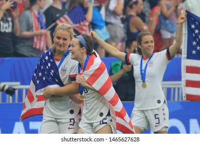 Lyon, Rhone, France On July 7, 2019. FIFA Women's World Cup France 2019 - Final USA Vs NED. Victory For Team USA, (c) Rose Lavelle 