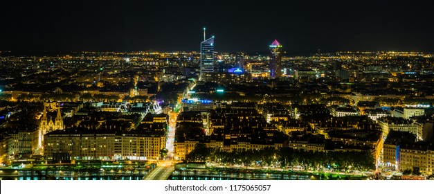 Lyon Skyline By Night