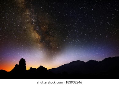 Lyrids Meteor Shower 2013 Sierra Nevada Mountains California USA