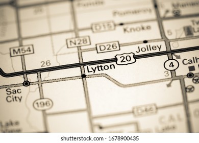 Lytton Iowa Usa On Map Stock Photo 1678900435 | Shutterstock