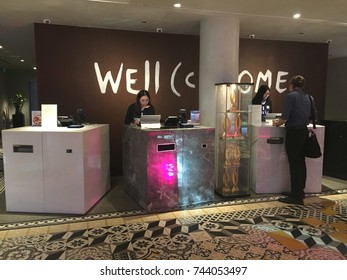 M Social Hotel, Singapore, 17th October 2017 - View Of M Social Hotel Reception Waiting For Cistomer To Check In Or Check Out From The M Social Hotel