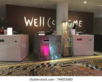 M Social Hotel, Singapore, 17th October 2017 - View Of M Social Hotel Reception Waiting For Cistomer To Check In Or Check Out From The M Social Hotel