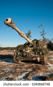 M109 Palladin Howitzer In Action