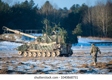 M109 Palladin Howitzer In Action