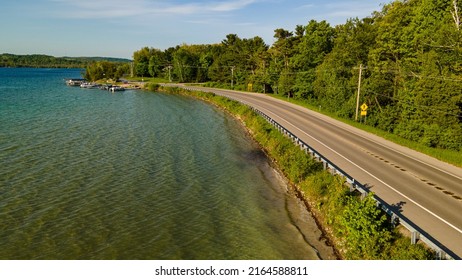 M22 Along Lake Leelanau In Leelanau County Michigan