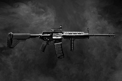M416 gun, Automatic weapon isolated black , military army, a Technology Photo by Printexstar