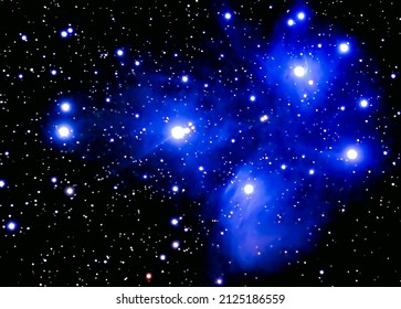 The M45 Pleiades Nebula and star cluster