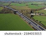 M5 Motorway in Gloucestershire seen from the air
