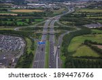 M50 from Above, Motorways in Dublin, Ireland by Drone