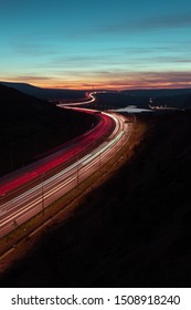 M62 Motorway At Night Yorkshire