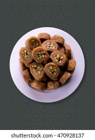 Mabrooma - Oriental / Arabic Sweets - Desserts Top View