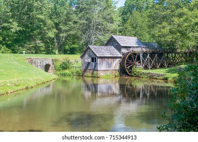 Mabry Mill Historic Grain And Lumber Mill On The Blue Ridge Parkway. National Park Service Historic Site. 